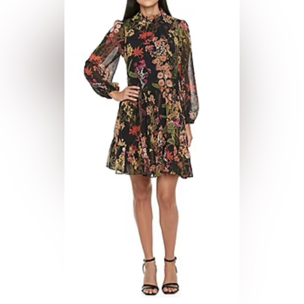 🌸 Melonie Floral Botanical Knee-Length Dress Size 6